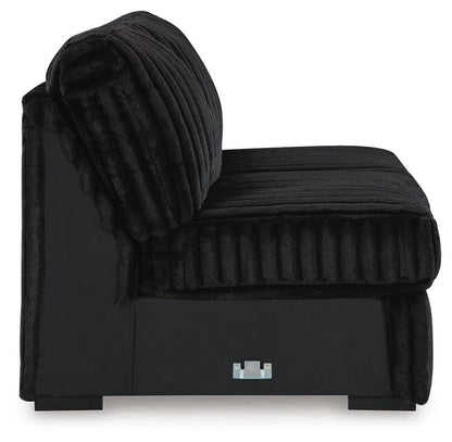 Midnight-Madness 4PC Sectional & Oversized Accent Ottoman Set