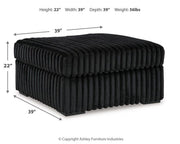 Midnight-Madness 3PC Sectional & Oversized Accent Ottoman