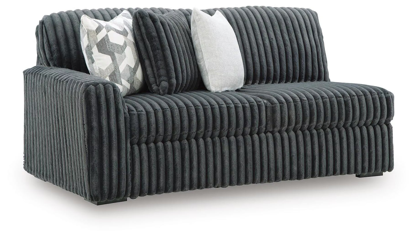 Midnight-Madness Charcoal 3PC Sectional with Chaise Set