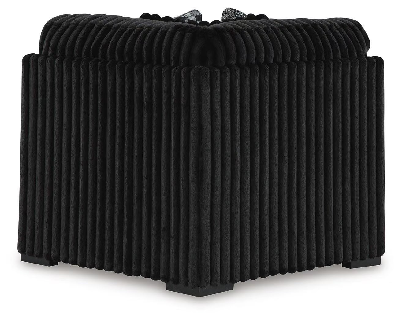 Midnight-Madness 4PC Sectional & Oversized Accent Ottoman Set