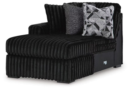 Midnight-Madness 4PC Sectional & Ottoman Set