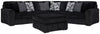 Midnight-Madness 3PC Sectional & Oversized Accent Ottoman