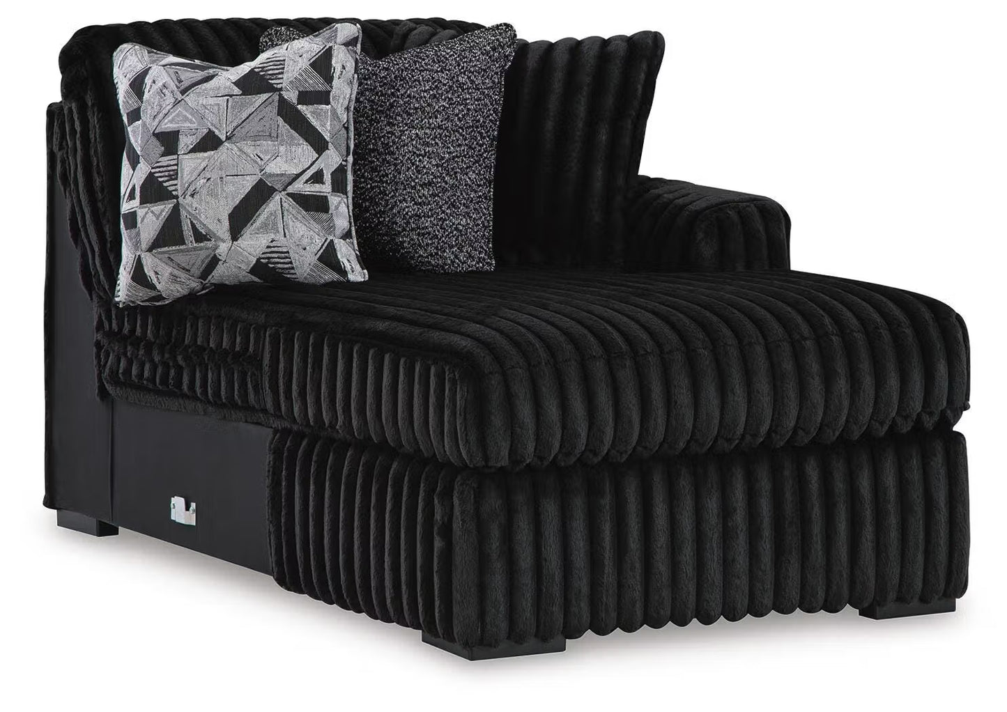 Midnight-Madness 4PC Sectional & Oversized Accent Ottoman Set
