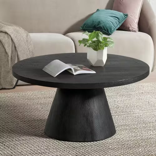 Portland Round Coffee Table in Black