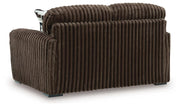 Midnight-Madness Chocolate Sofa, Loveseat & Oversized Accent Ottoman 3PC Living Room Set