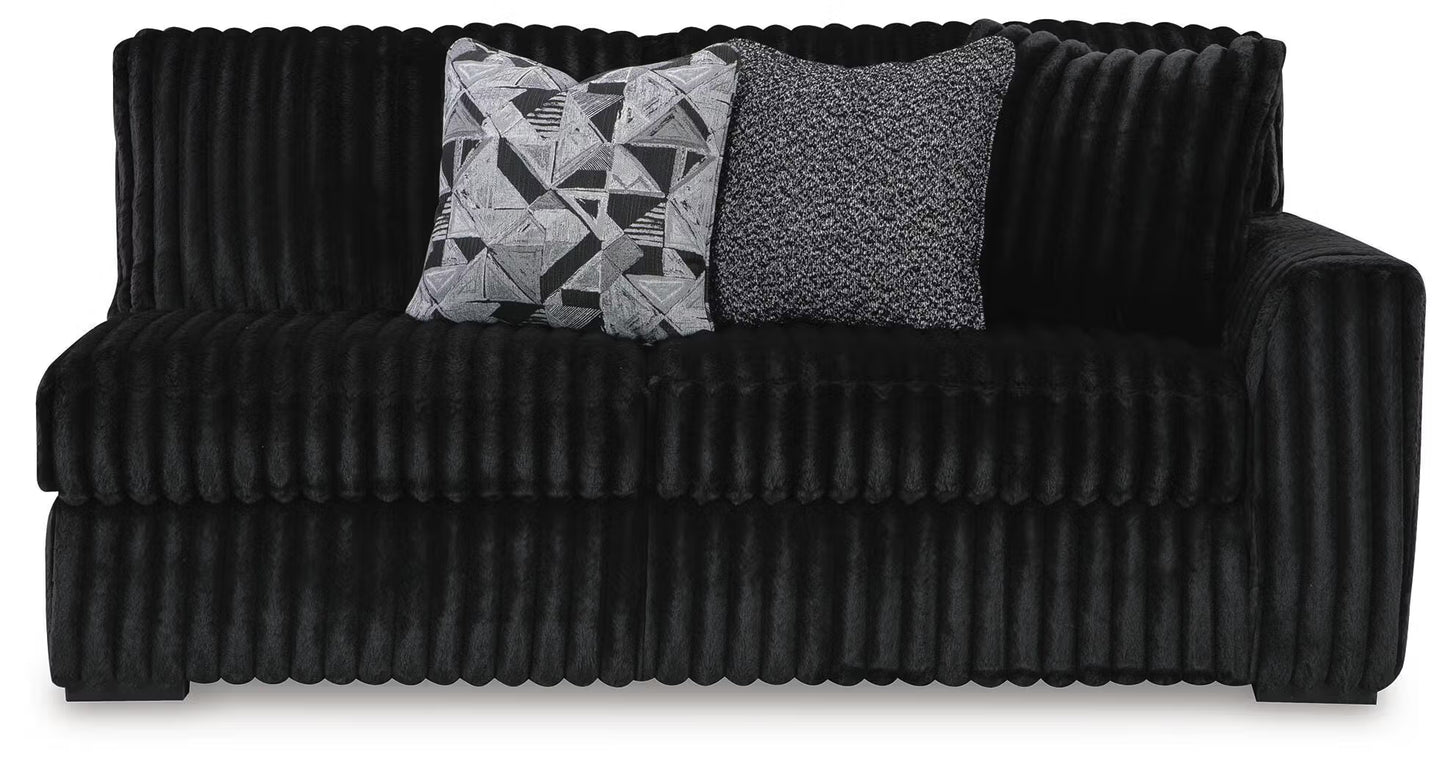 Midnight-Madness 4PC Sectional & Ottoman Set