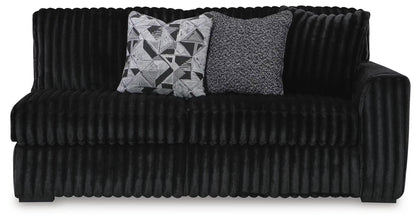 Midnight-Madness 4PC Sectional & Ottoman Set