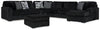 Midnight-Madness 4PC Sectional & Oversized Accent Ottoman Set