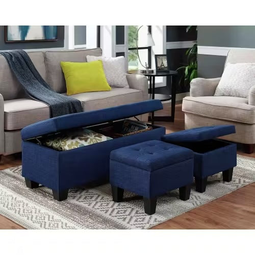 Ethan Storage Bench & Ottoman Set - Canales Furniture