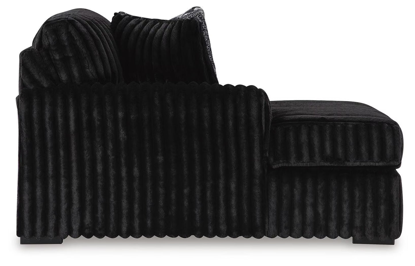 Midnight-Madness 3PC Sectional with Double Chaise & Ottoman Set