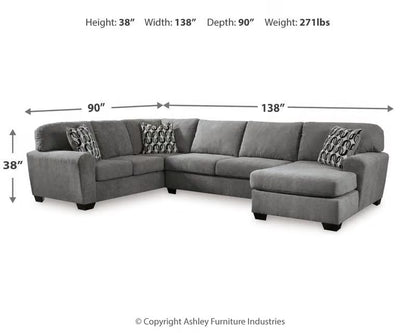 Birkdale Court 3PC Sectional with Chaise Set
