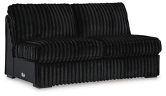 Midnight-Madness 4PC Sectional & Oversized Accent Ottoman Set