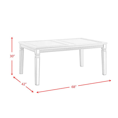 14.5 Dining Table Metallic Copper/Glass