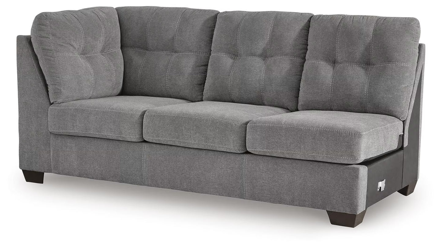 Marleton 2PC Sectional & Oversized Accent Ottoman Set