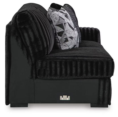 Midnight-Madness 4PC Sectional & Ottoman Set