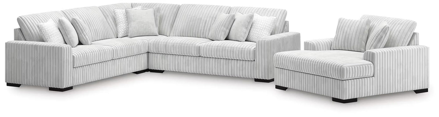 Stupendous 3PC Sectional & Oversized Chaise Set
