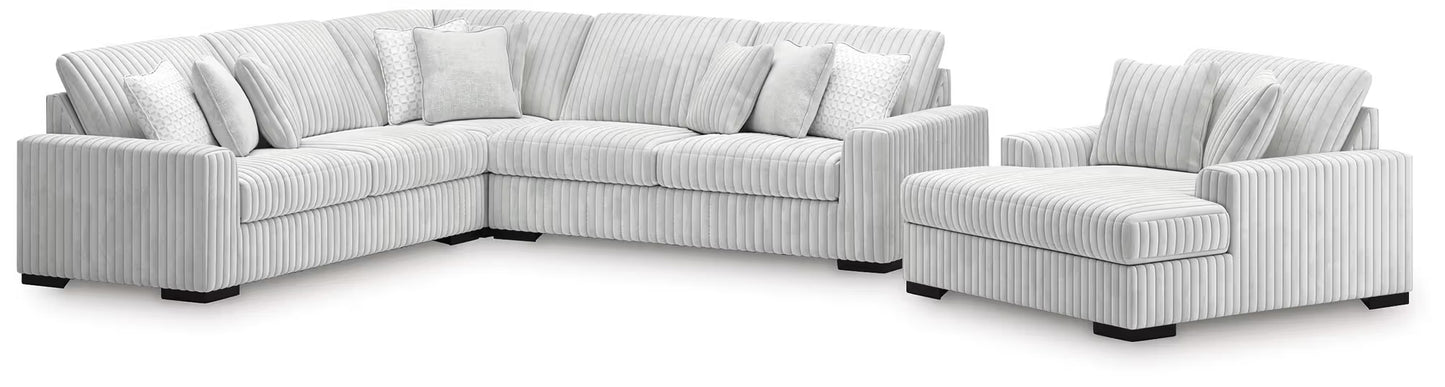 Stupendous 3PC Sectional & Oversized Chaise Set