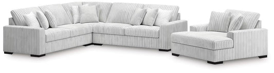 Stupendous 3PC Sectional & Oversized Chaise Set