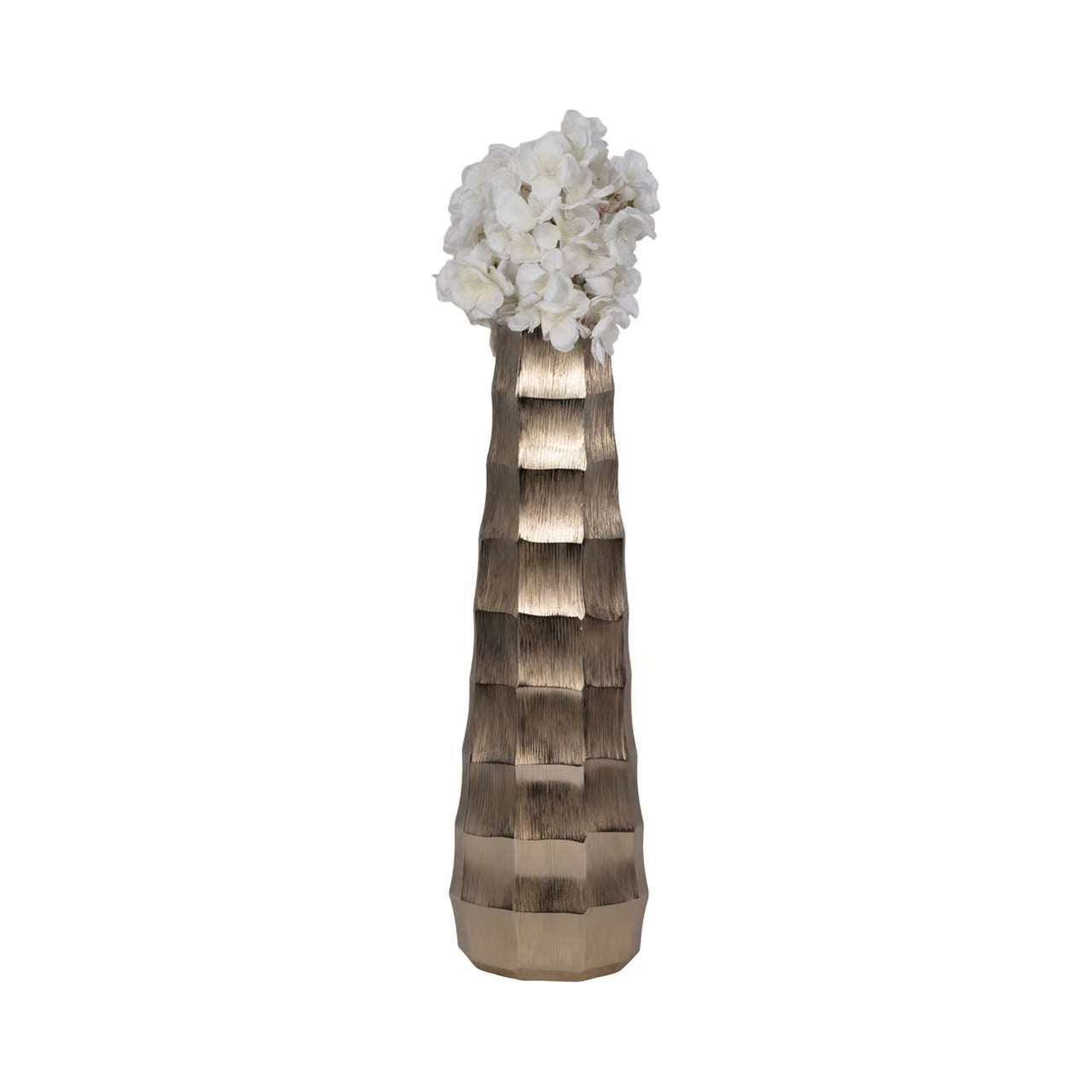 Terini Large Gold Metal Vase 20"(in)