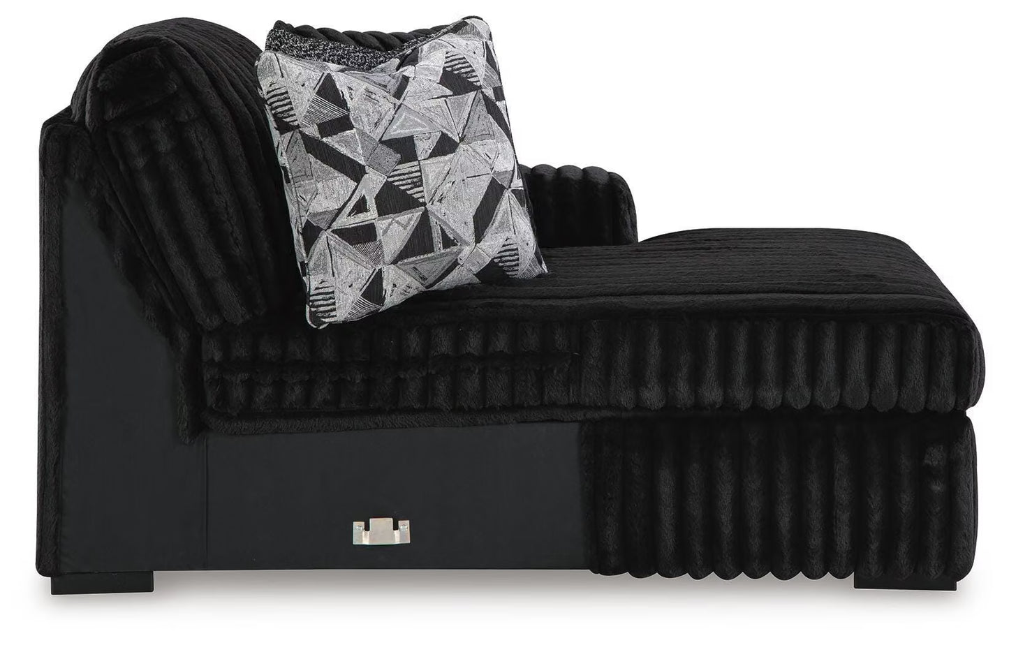 Midnight-Madness 4PC Sectional & Oversized Accent Ottoman Set