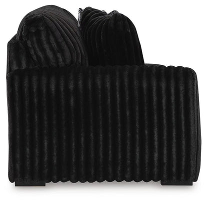 Midnight-Madness 4PC Sectional & Oversized Accent Ottoman Set