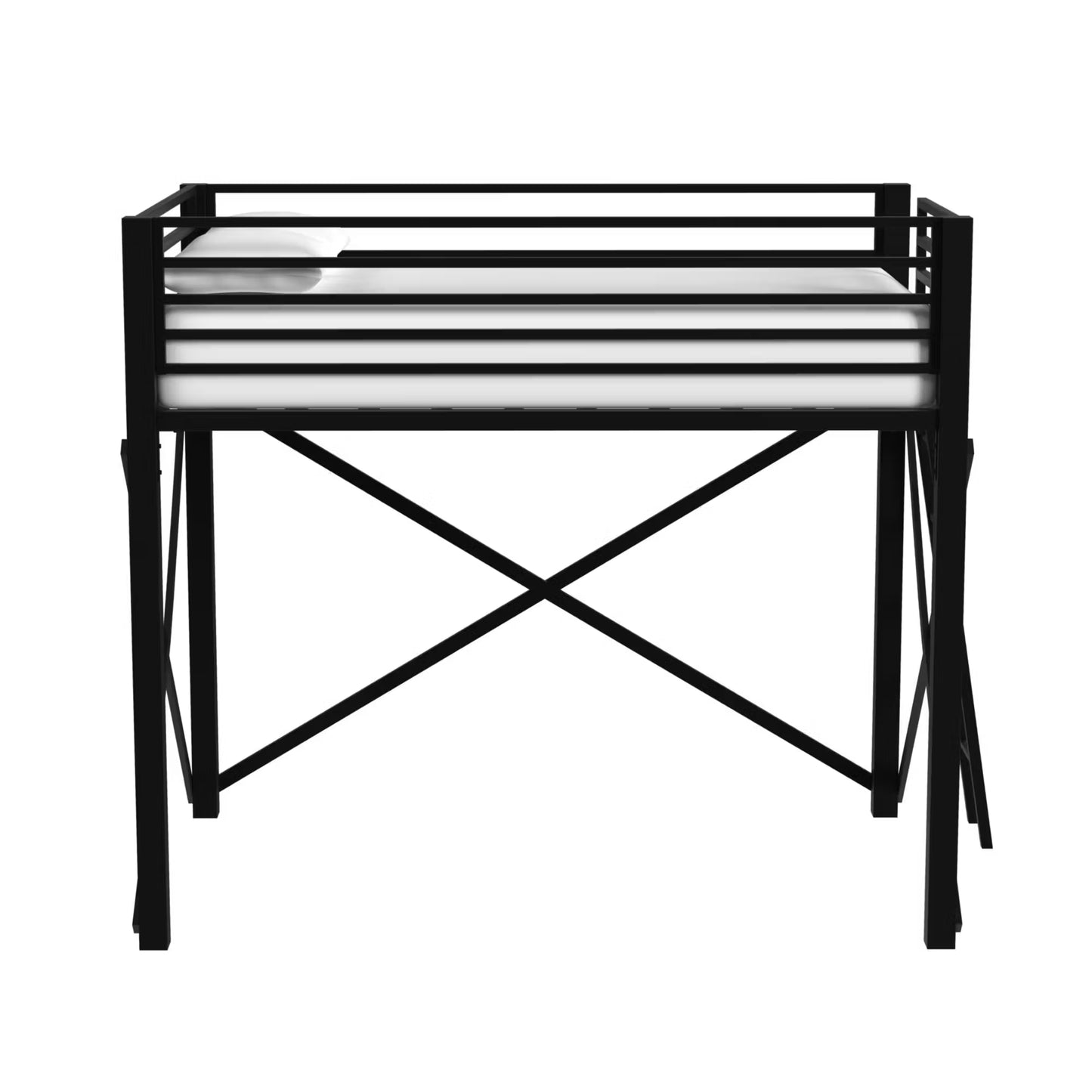 Talia Full Loft Bunk and Ladder in Black