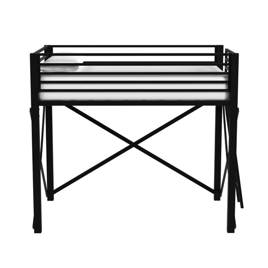 Talia Full Loft Bunk and Ladder in Black