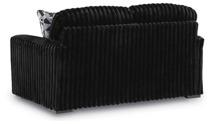 Midnight-Madness Sofa, Loveseat & Oversized Ottoman 3PC Living Room Set