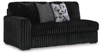 Midnight-Madness 4PC Sectional & Oversized Accent Ottoman Set