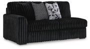 Midnight-Madness 3PC Sectional & Oversized Accent Ottoman
