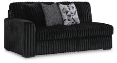 Midnight-Madness 3PC Sectional & Oversized Accent Ottoman