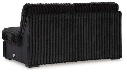 Midnight-Madness 4PC Sectional & Oversized Accent Ottoman Set