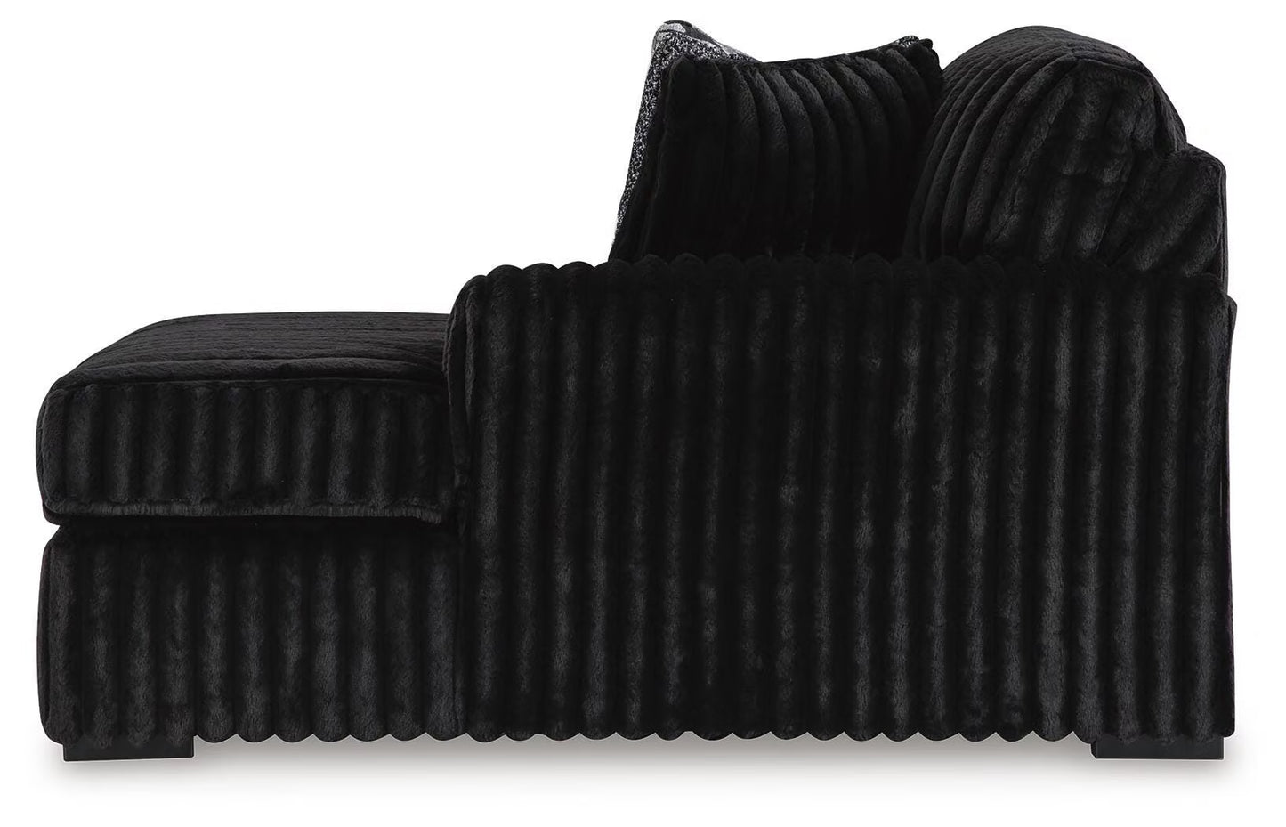 Midnight-Madness 4PC Sectional & Oversized Accent Ottoman Set