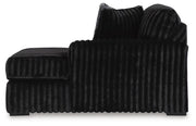 Midnight-Madness 4PC Sectional & Oversized Accent Ottoman Set