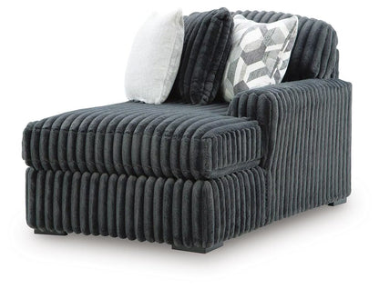 Midnight-Madness Charcoal 3PC Sectional with Chaise Set