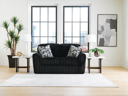 Midnight-Madness Sofa, Loveseat & Oversized Ottoman 3PC Living Room Set