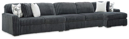 Midnight-Madness Charcoal 3PC Sectional with Chaise Set