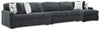 Midnight-Madness Charcoal 3PC Sectional with Chaise Set