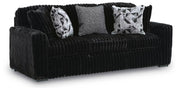 Midnight-Madness Sofa, Loveseat & Oversized Ottoman 3PC Living Room Set
