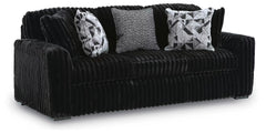 Midnight-Madness Sofa & Oversized Ottoman 2PC Living Room Set