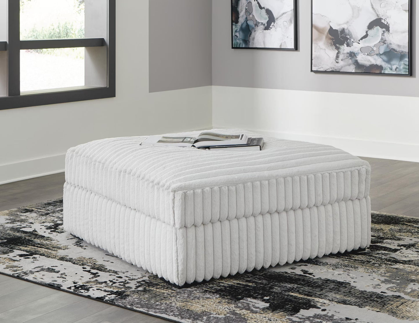 Stupendous 3-Piece Sectional & Oversized Accent Ottoman Set