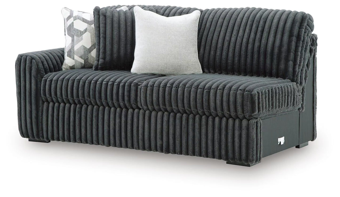 Midnight-Madness Charcoal 3PC Sectional with Chaise Set