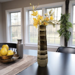 Terini Large Gold Metal Vase 20"(in)