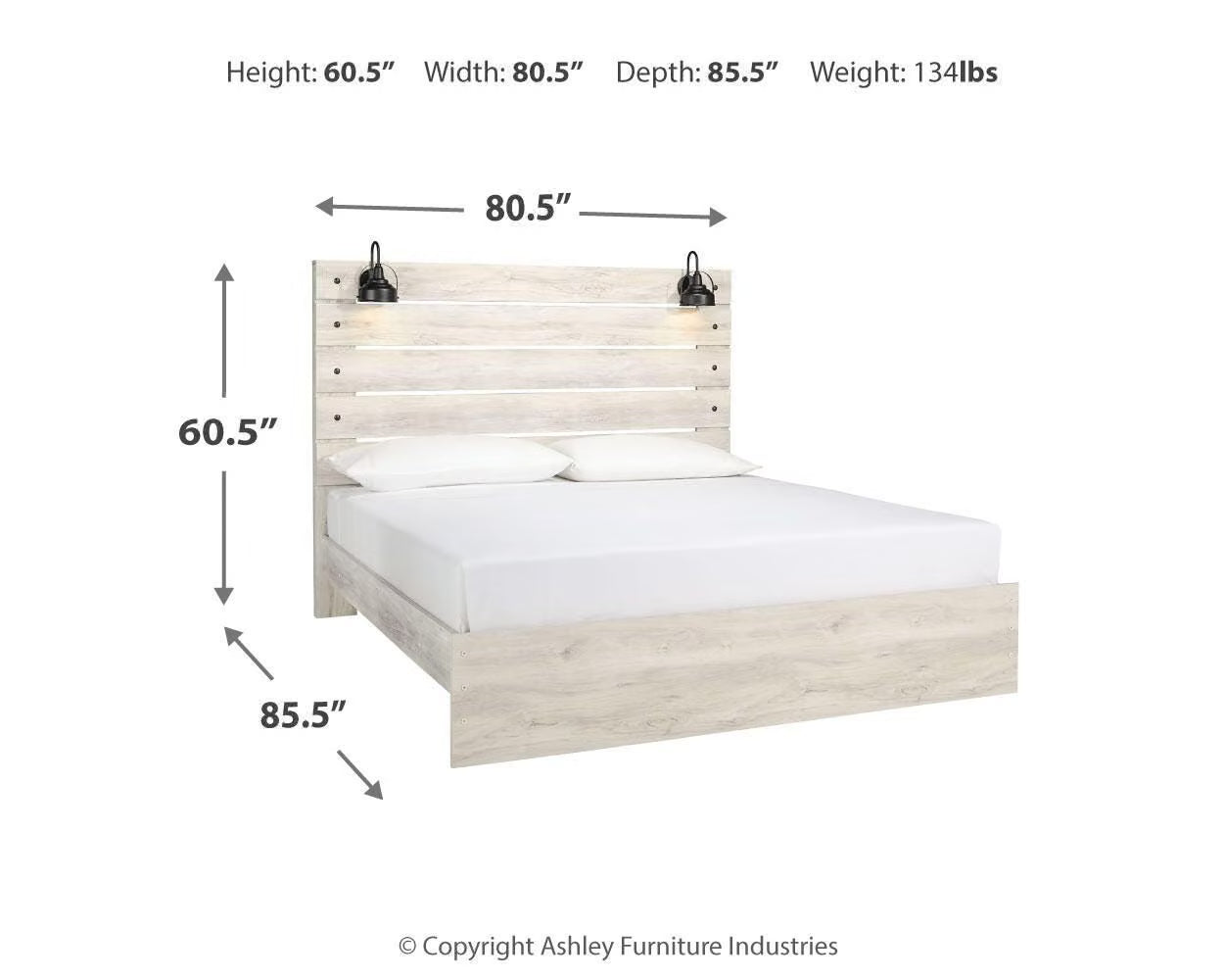 Cambeck Panel 6PC Bedroom Set with 2 Nightstands