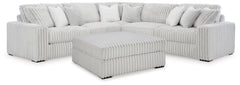 Stupendous 3-Piece Sectional & Oversized Accent Ottoman Set