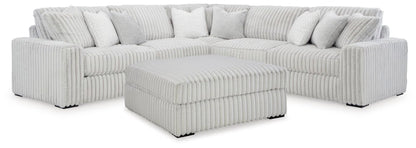 Stupendous 3-Piece Sectional & Oversized Accent Ottoman Set