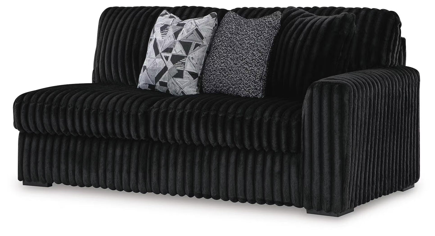 Midnight-Madness 4PC Sectional & Ottoman Set