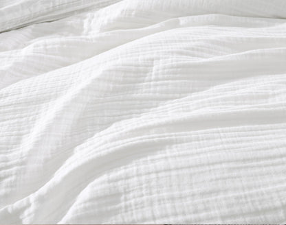 Daniel Gauze Cotton 4 pc Comforter Cover Set White