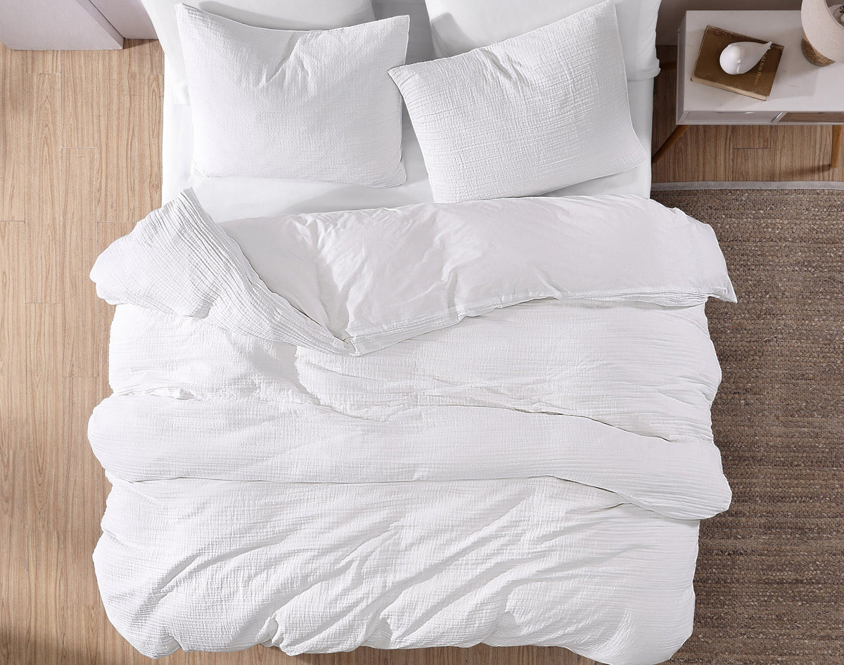 Daniel Gauze Cotton 4 pc Comforter Cover Set White