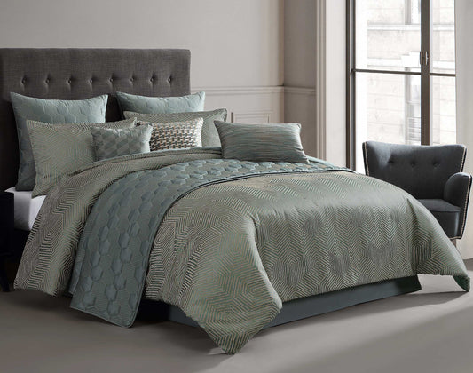 Haldon Green Comforter Set